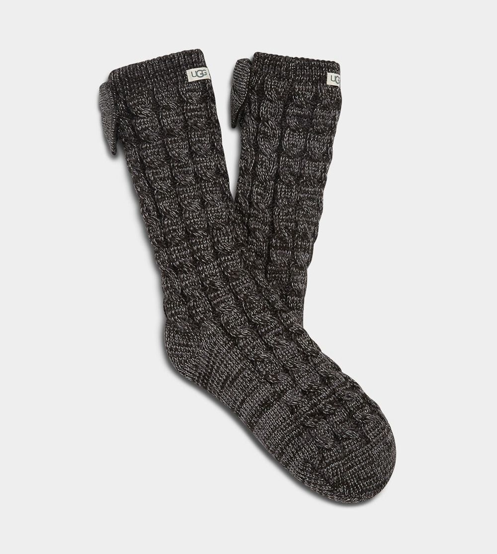 Ugg Socks Canada - Ugg Women's Laila Bow Fleece Lined Grey